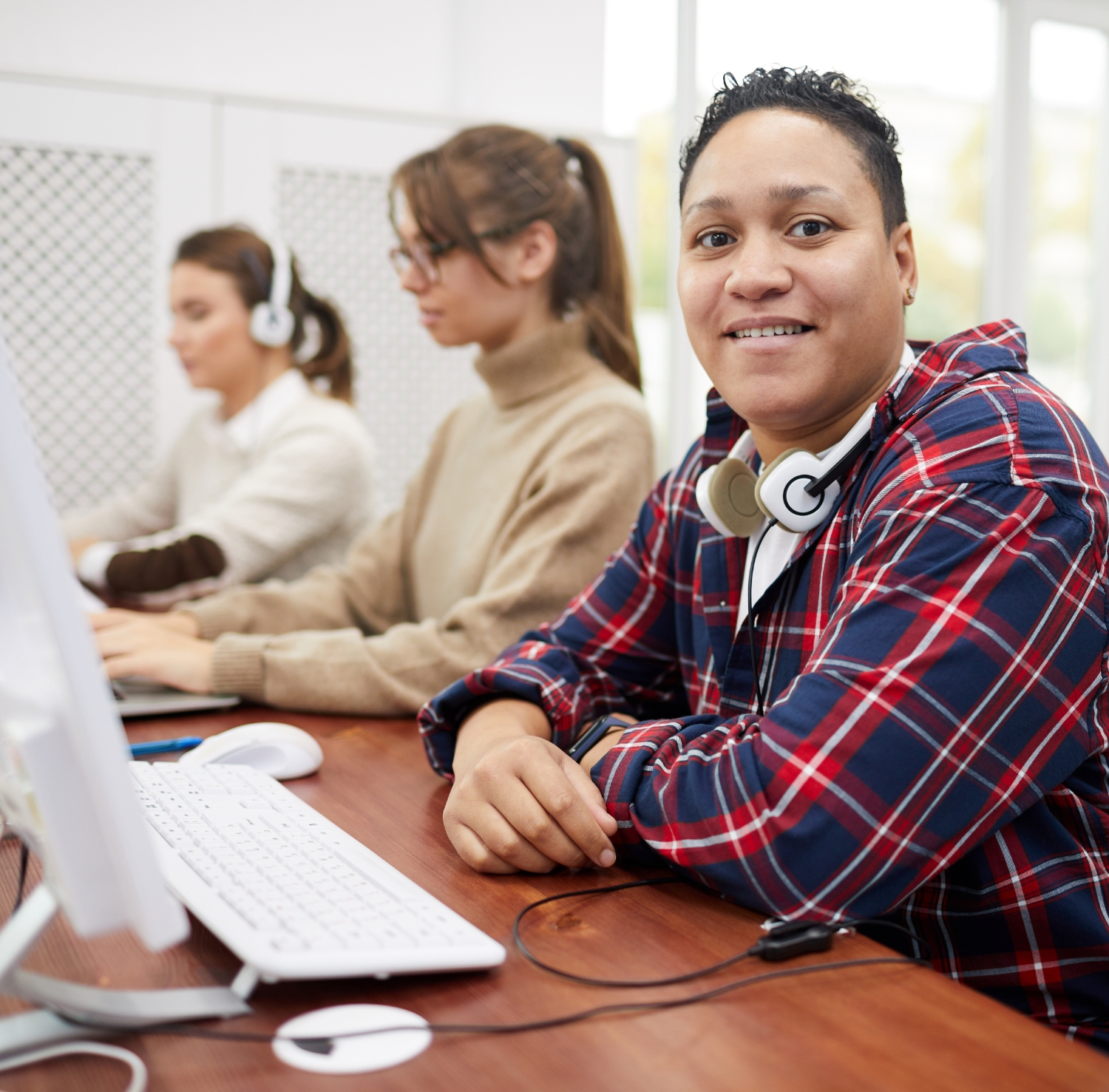 college students working on computer living in private student accommodation coventry